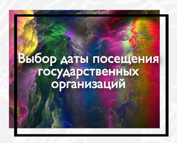 Выбор даты посещения государственных организаций